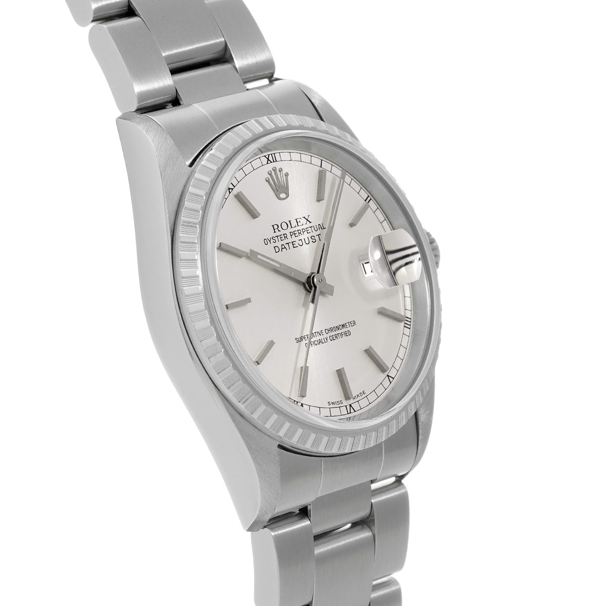 Datejust 16220 A (manufactured circa 1999) Silver ROLEX Men's [Pre-owned].