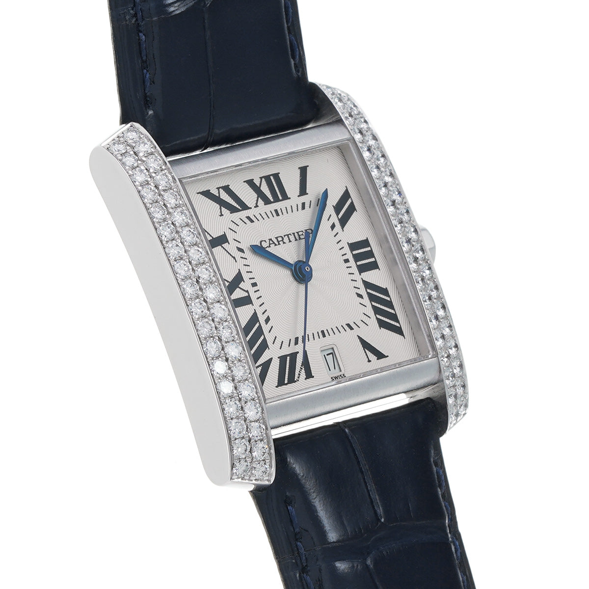 Tank Francaise LM 2366 White CARTIER Ladies [Pre-Owned].