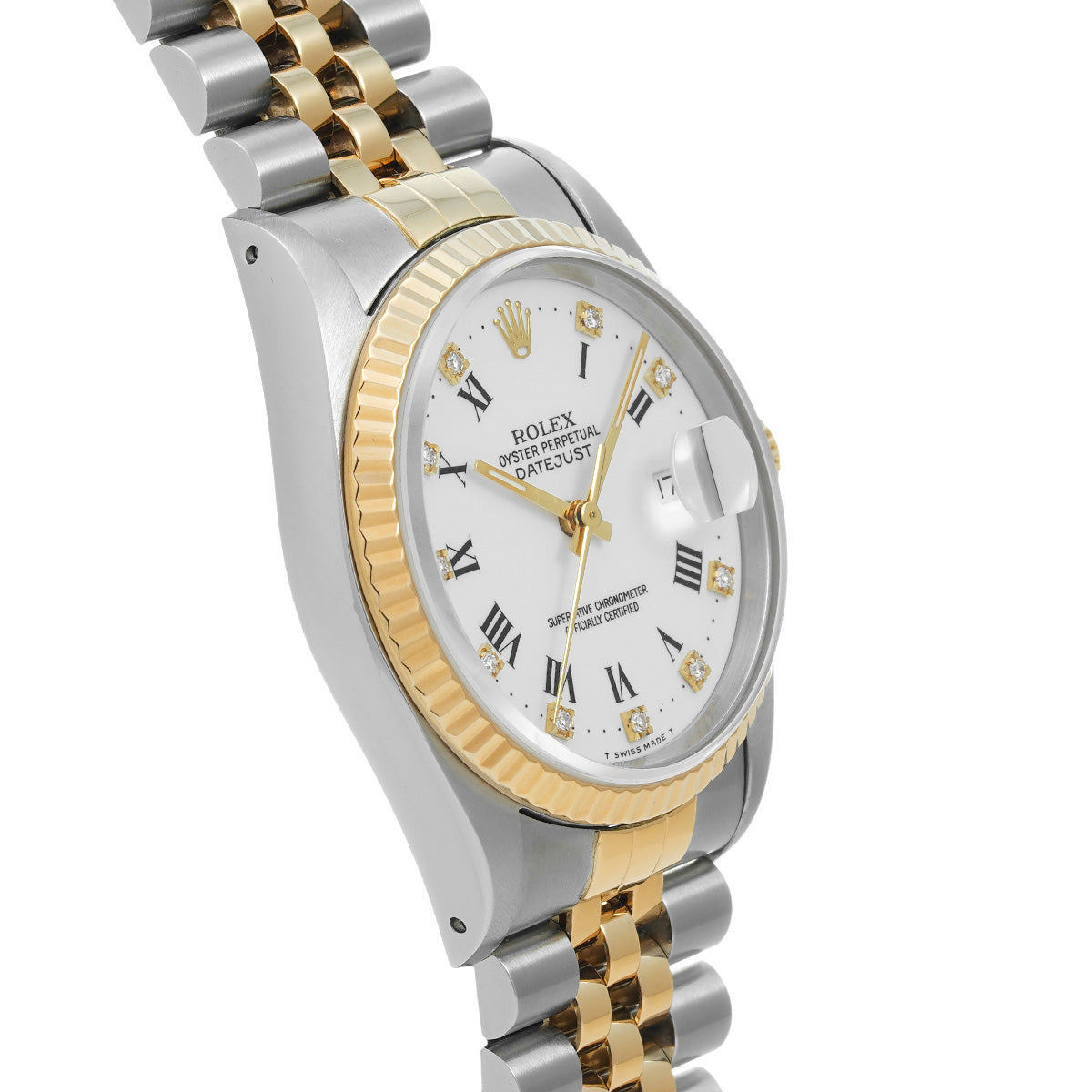 DATE JUST 16233G X (manufactured circa 1993) White/Diamond ROLEX Men's [Pre-Owned].