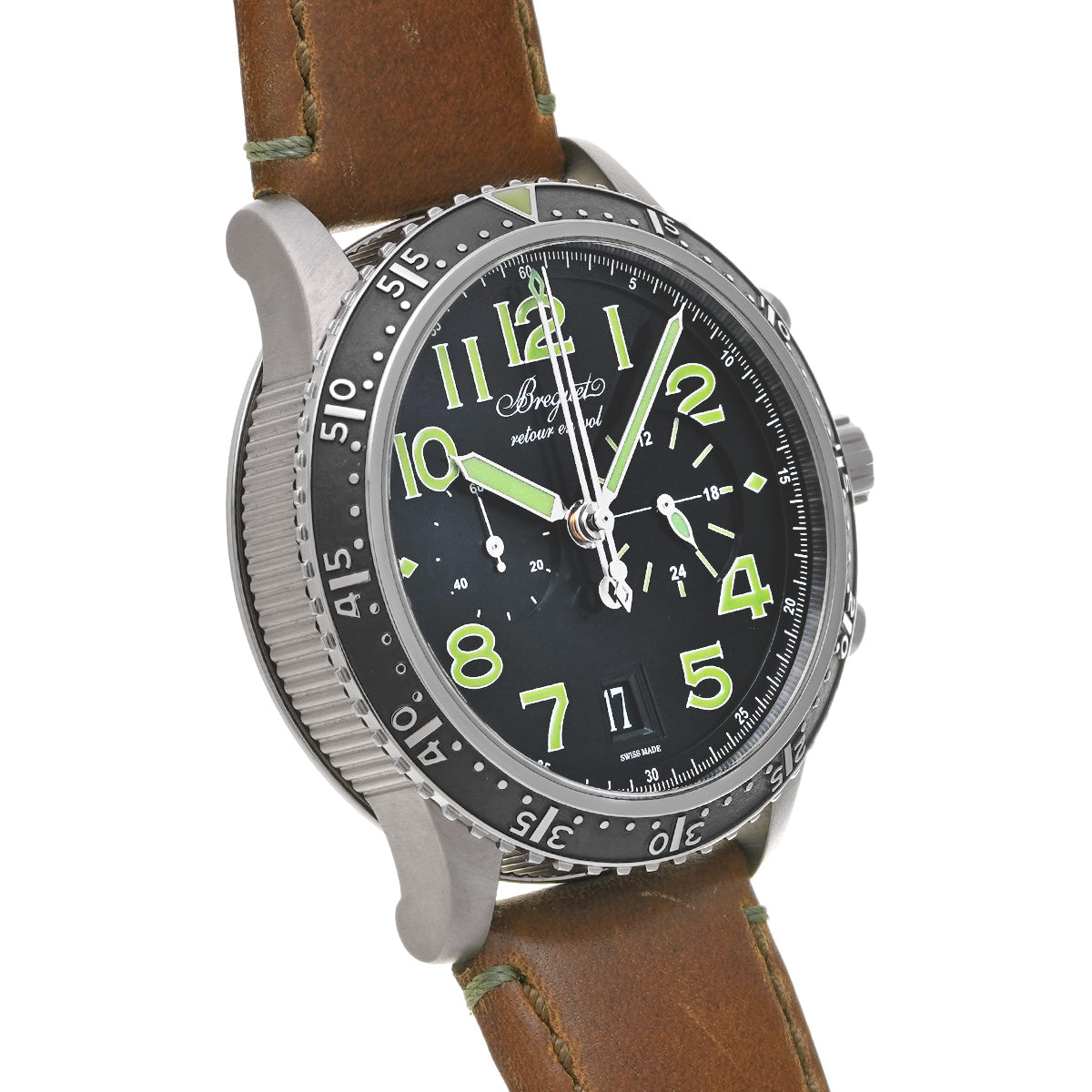 Type XXI Limited 3815TI/HM/3ZU Black Breguet Men's [Pre-Owned].
