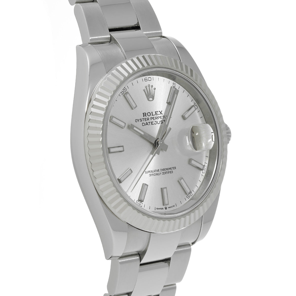 DATE JUST 41 126334 Random Serial White ROLEX Men's [Pre-Owned].