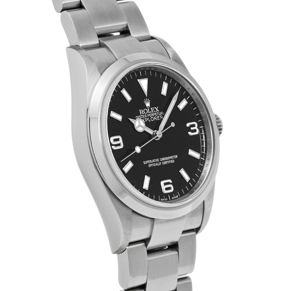 Explorer 114270 V (manufactured circa 2009) Black ROLEX Men's [Pre-Owned].