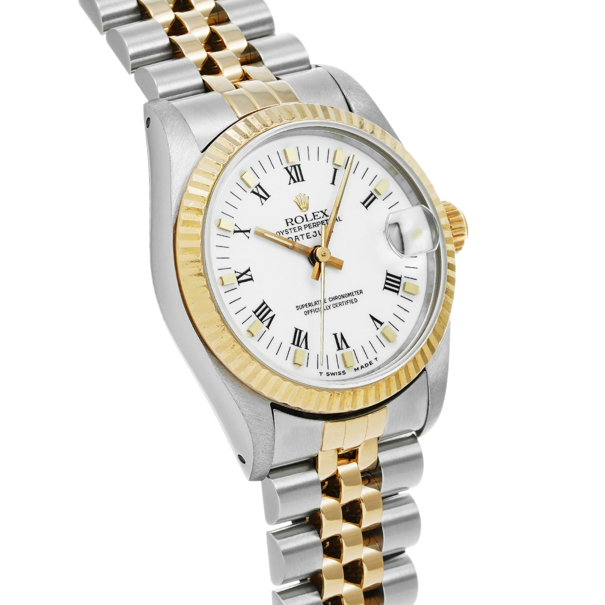 DATE JUST 68273 L (manufactured circa 1988) White ROLEX Unisex [Pre-Owned].