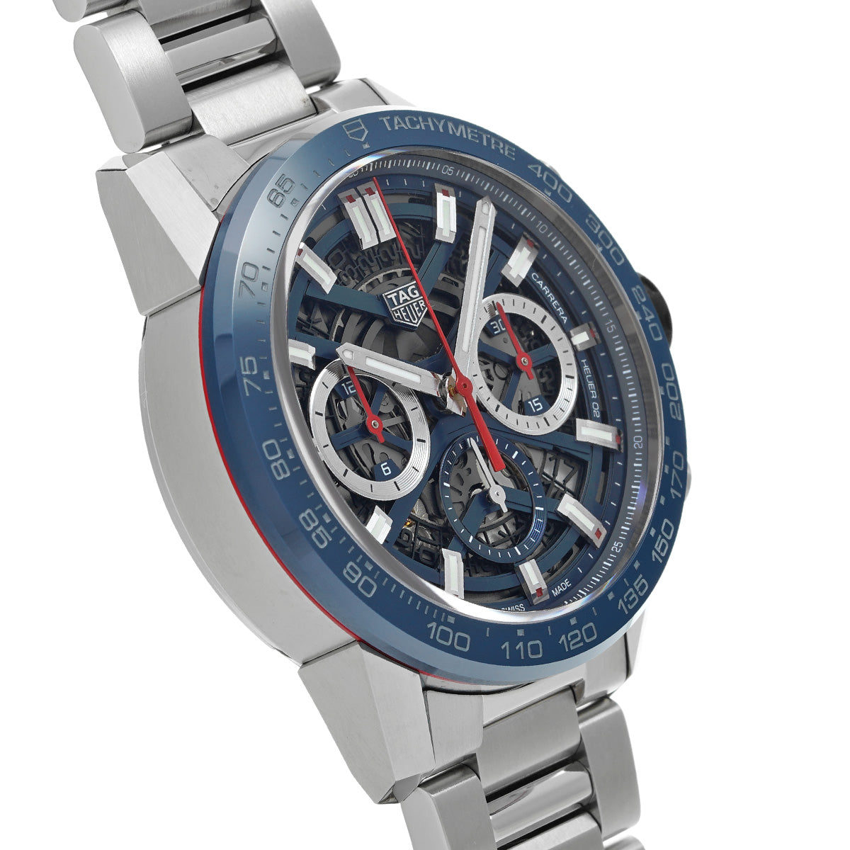 CARRERA Calibre Heuer 02 Chronograph CBG2011.BA0662 Blue TAG HEUER Men's [Pre-Owned].