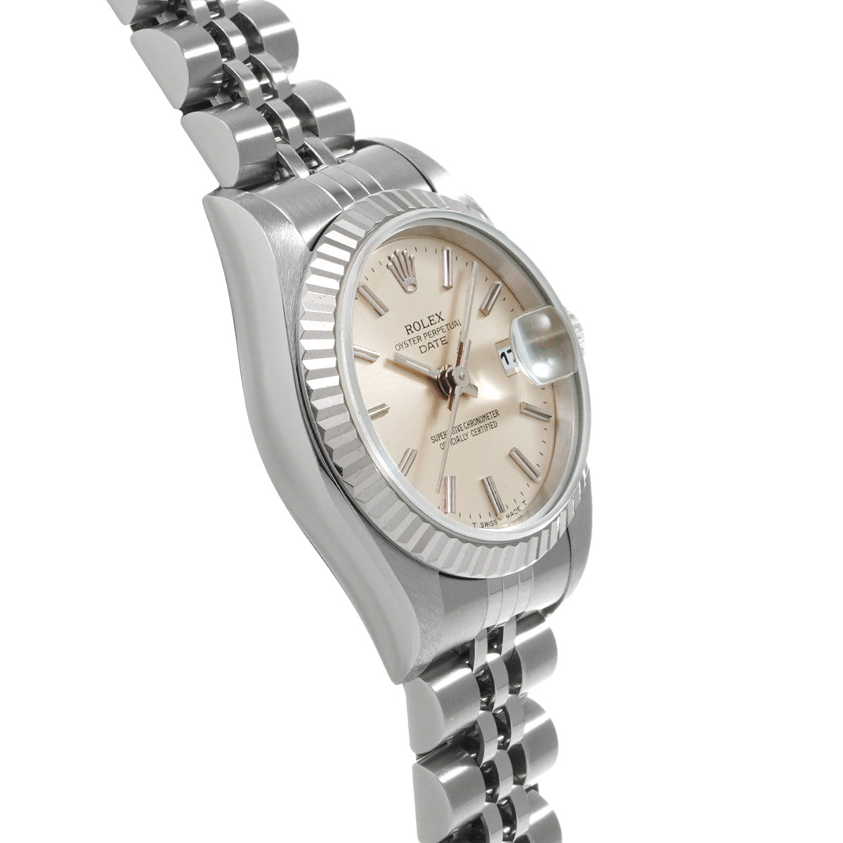 DATE JUST 69174 T (manufactured circa 1996) Silver ROLEX Ladies [Pre-owned].