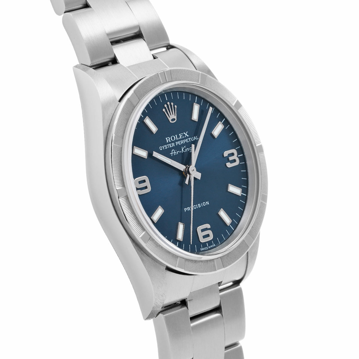 Air-King 14010 K (manufactured circa 2002) Blue ROLEX Men's [Pre-owned].