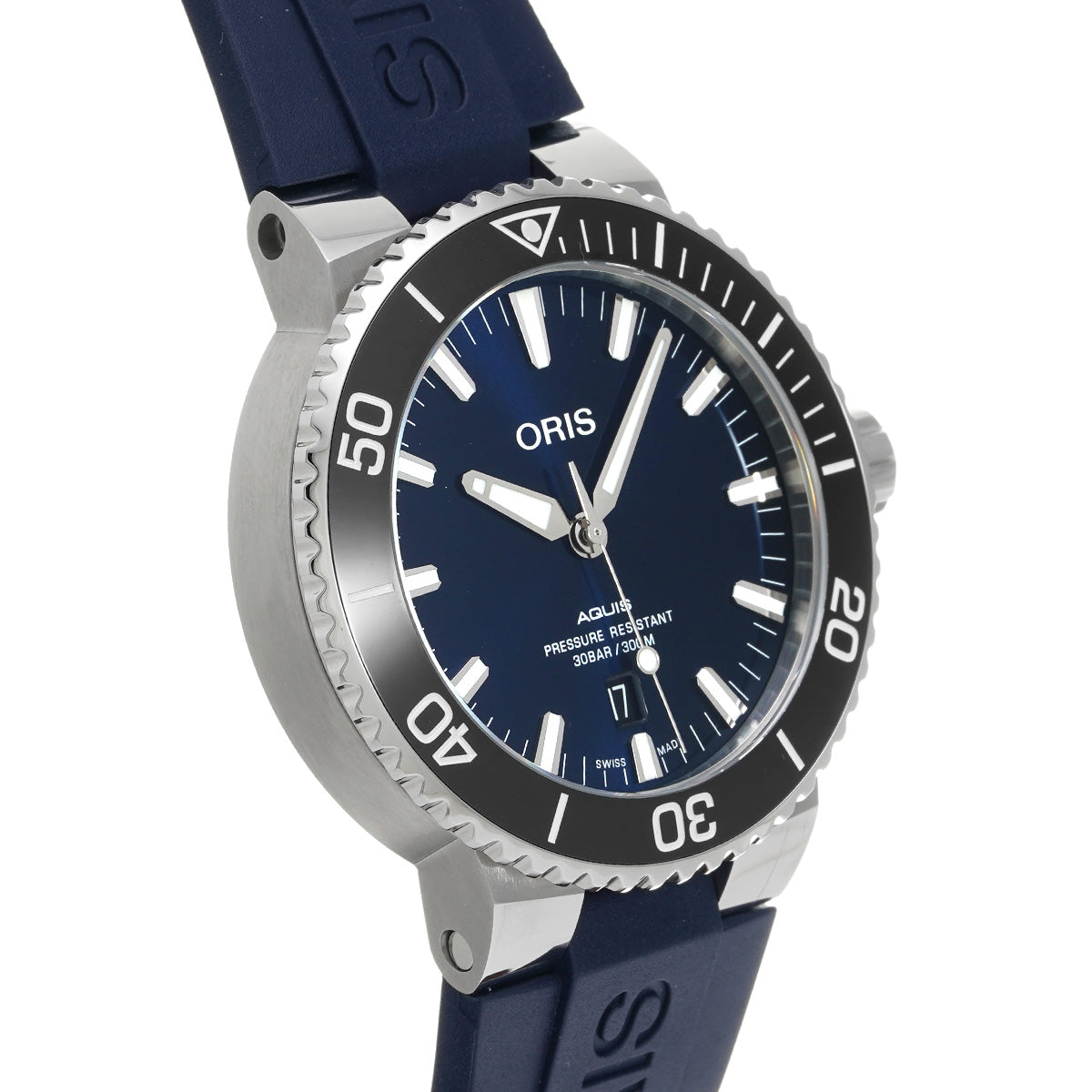 Aquis Date 01 733 7730 4135 07 8 24 05PEB Blue ORIS Men's [pre-owned].