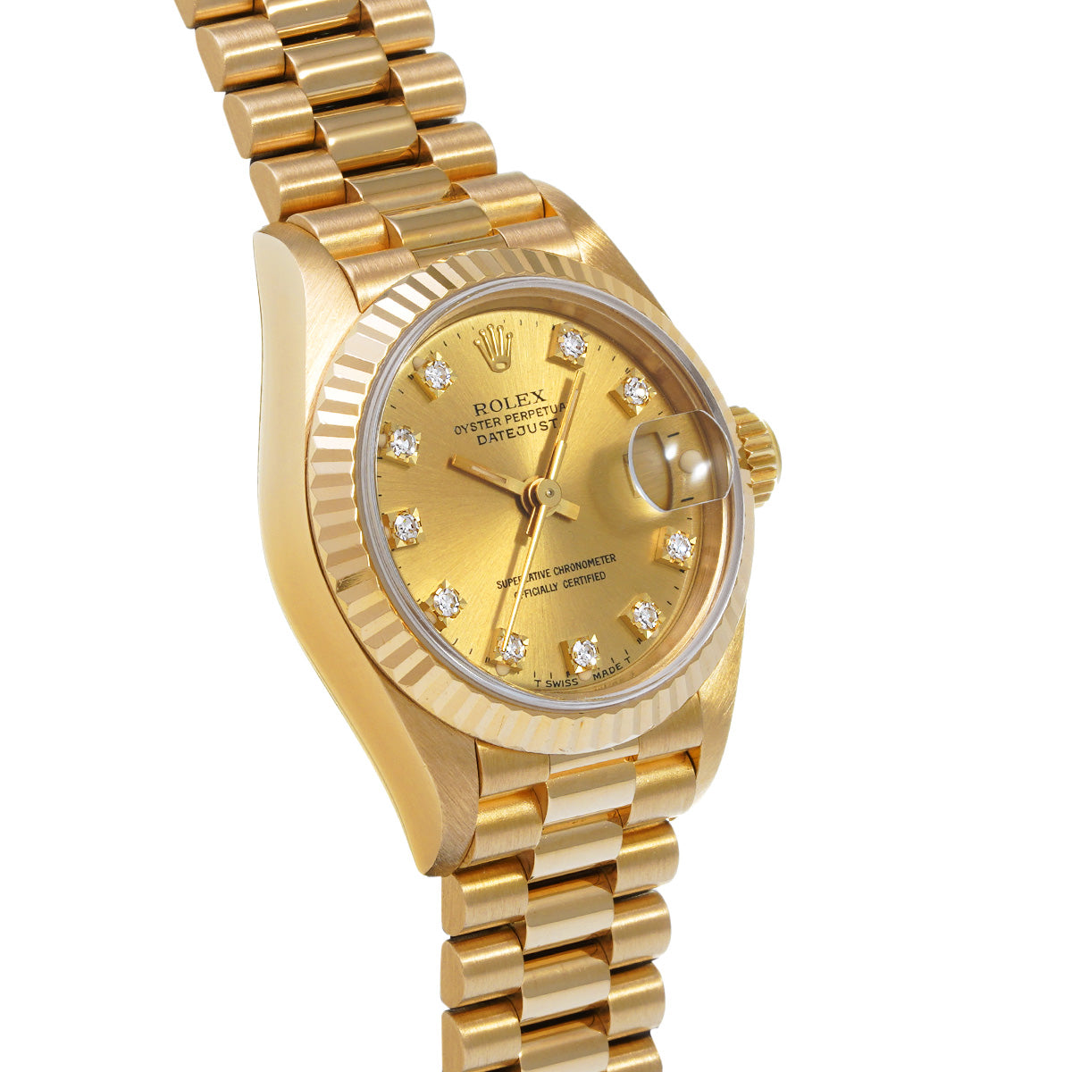 DATE JUST 69178G S (made around 1994) Champagne/Diamond ROLEX Ladies [Pre-Owned].