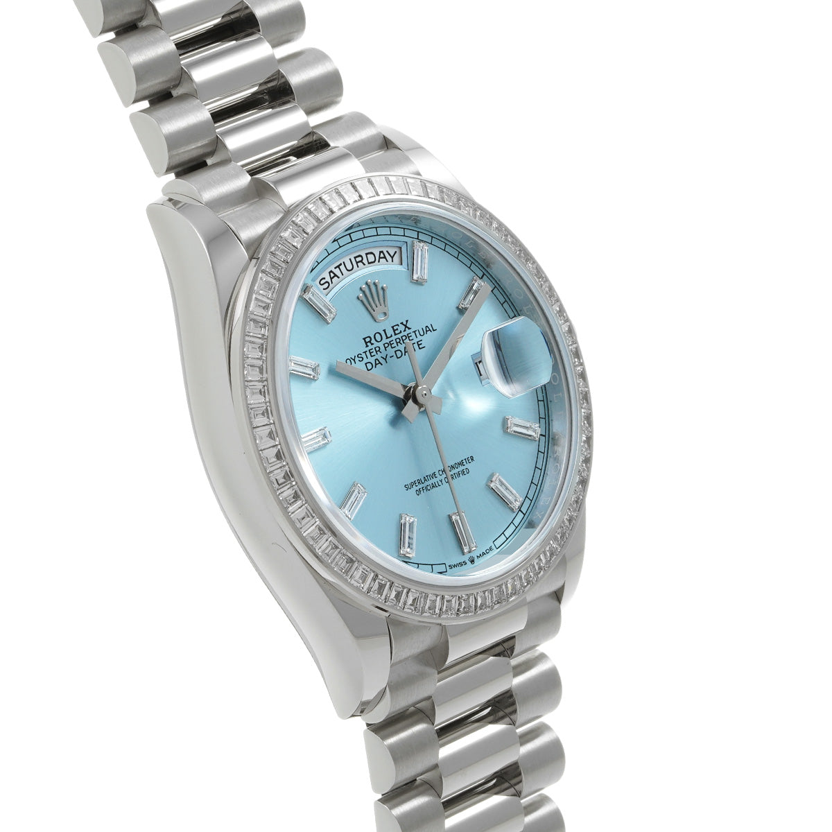 Day Date 36 128396TBR Random Serial Ice Blue/Diamond ROLEX Men's [Pre-Owned].