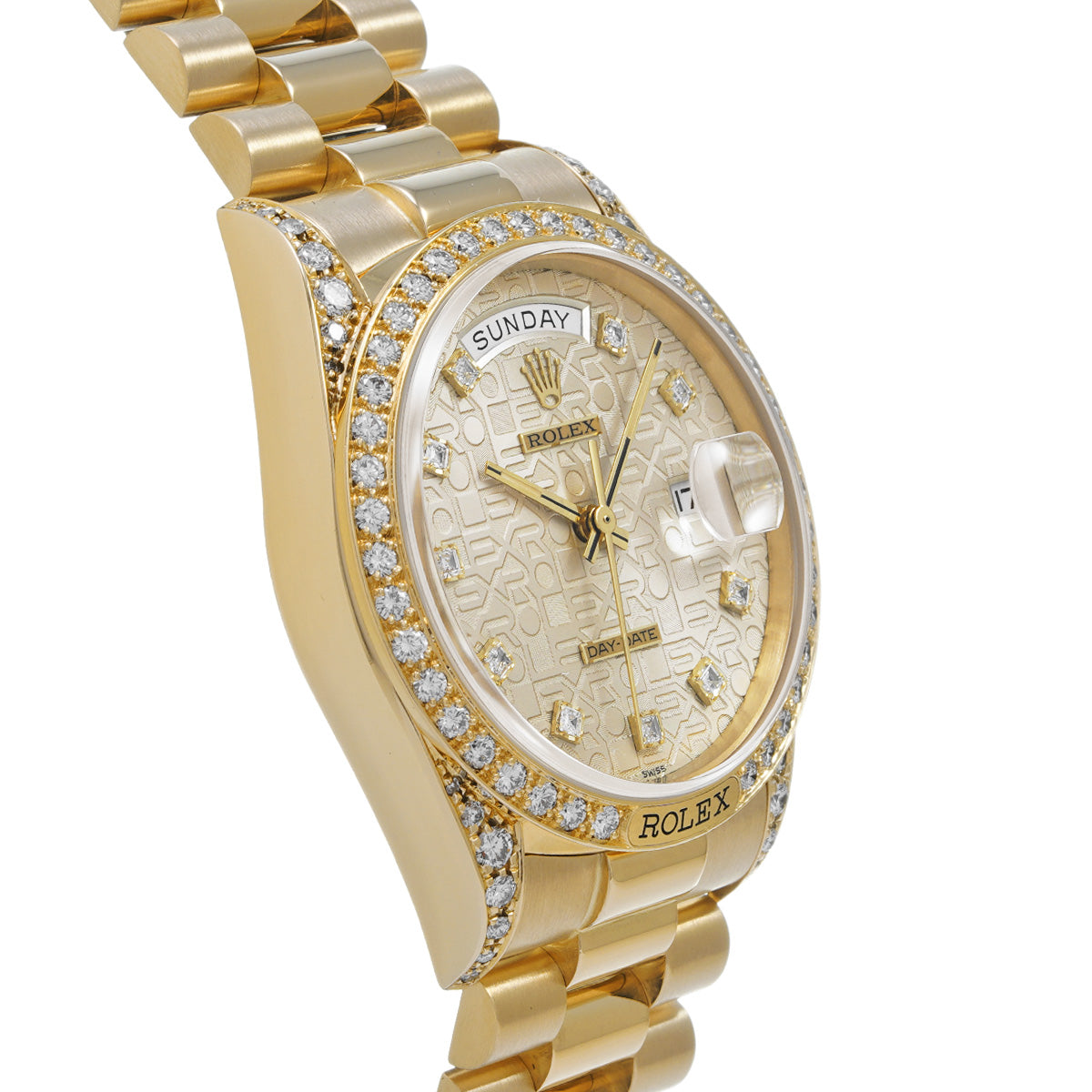 18138 Day Date 95 (manufactured circa 1986) Ivory Computer/Diamond ROLEX Men's [Pre-Owned].