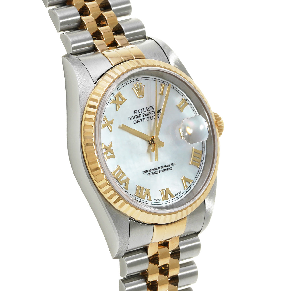 DATE JUST 16233NR Y No. (manufactured around 2003) White MOP ROLEX Men's [Pre-Owned].