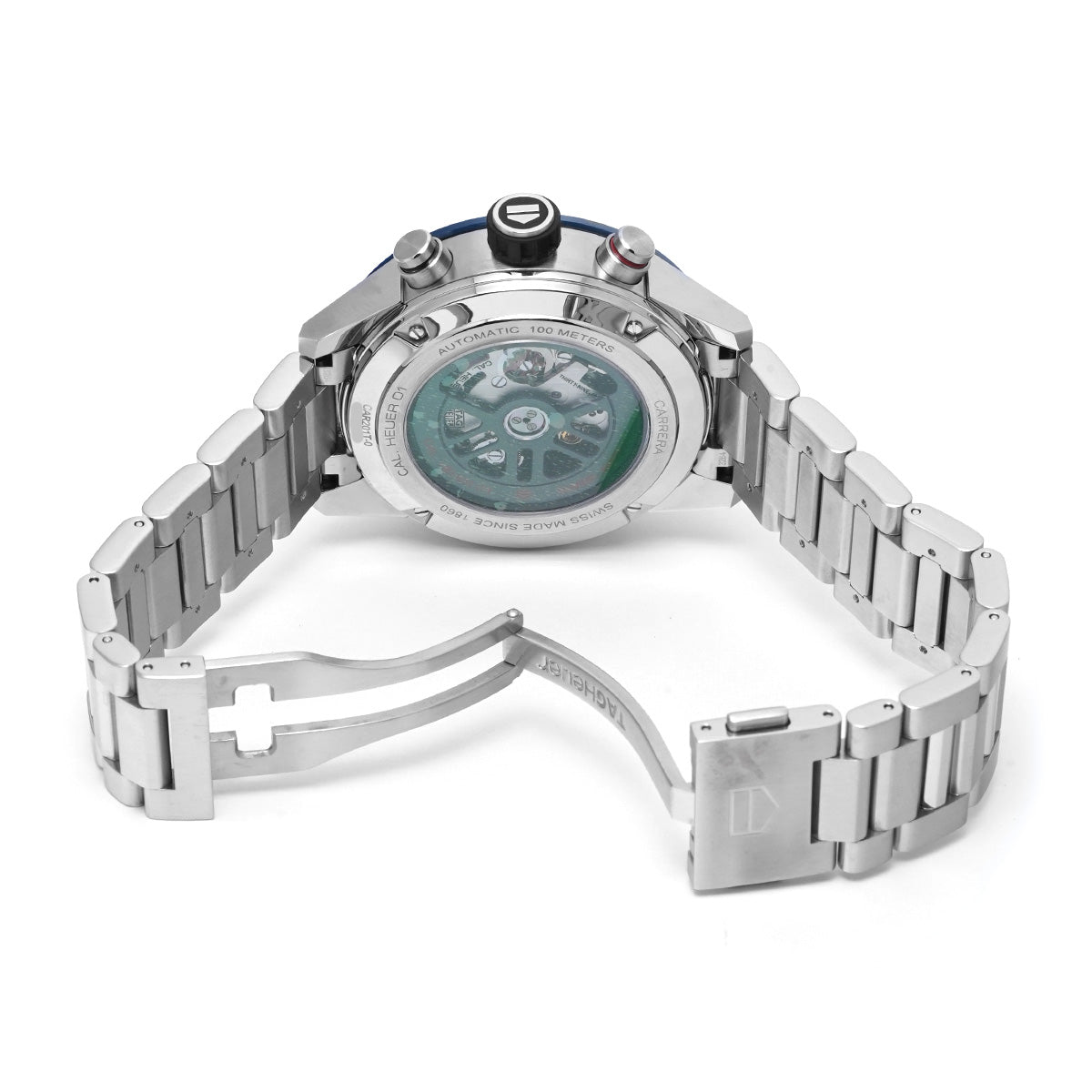 CARRERA CALIBRE HEUER 01 Chronograph CAR201T.BA0766 Blue TAG HEUER Men's [Pre-Owned].