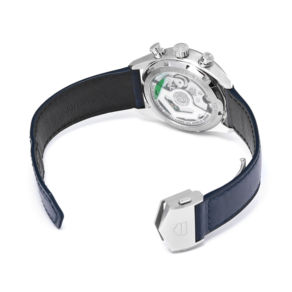 CARRERA Calibre TH20-00 Chronograph CBS2212.FC6535 Blue TAG HEUER Men's [Pre-Owned]