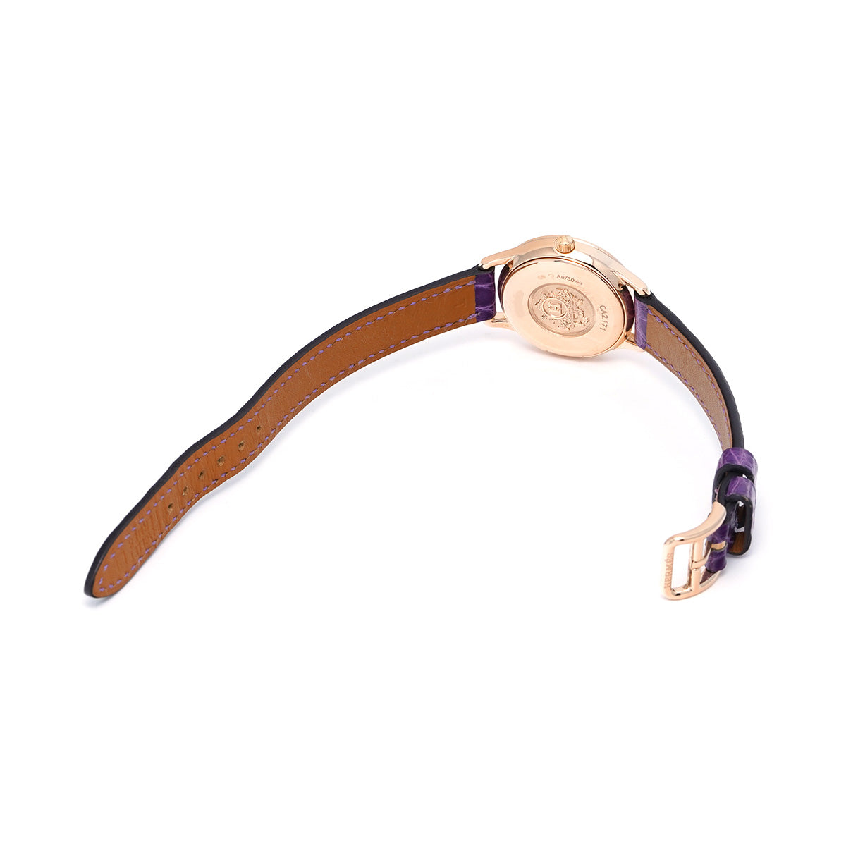 Slim de Hermes Bezel Diamond CA2.171 White MOP HERMES Ladies [Pre-owned].
