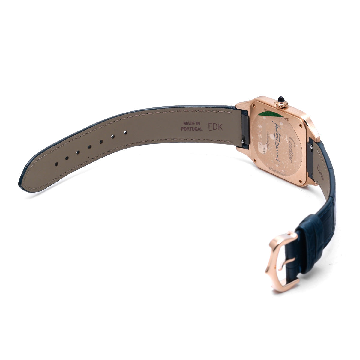 Santos Dumont LM Peacock Blue WGSA0098 Blue CARTIER Men's [Pre-Owned].
