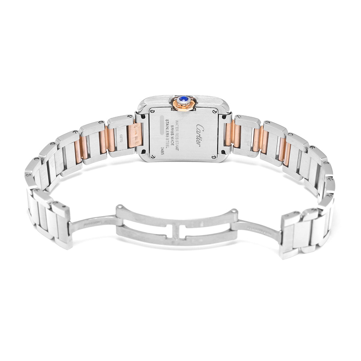 Tank Anglaise SM WT100024 Silver / Diamonds CARTIER Ladies [Pre-owned]