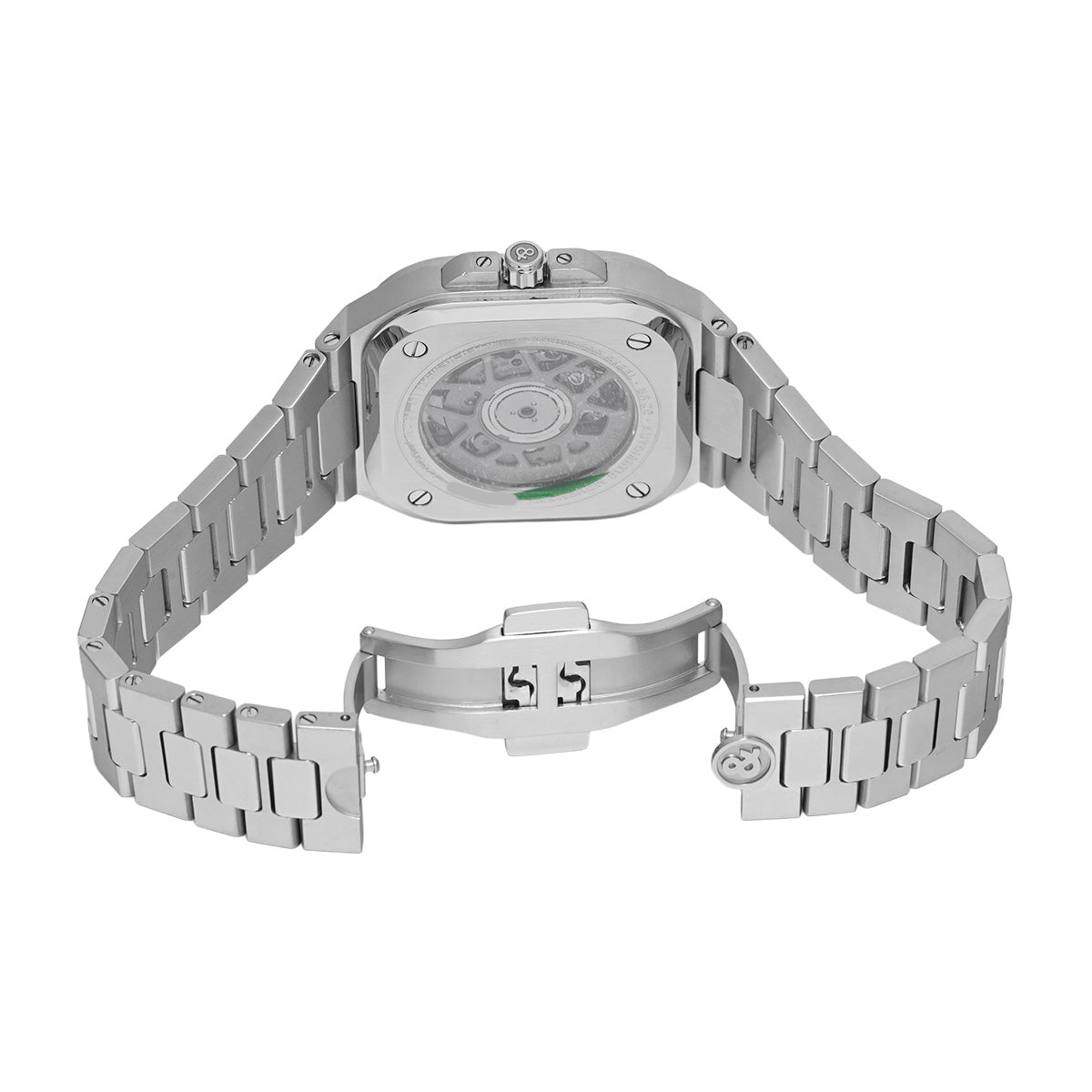 BR 05 Black Steel BR05A-BL-ST/SRB Black Bell &amp; Ross Men's [Pre-Owned].