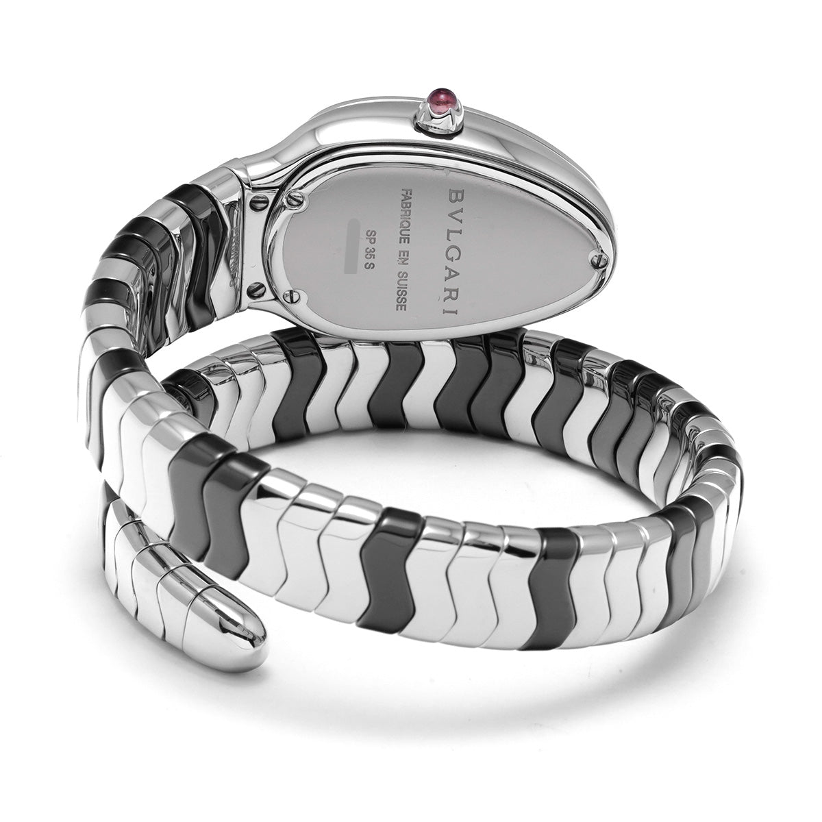 Serpenti Tubogas Single Spiral SP35S Black BVLGARI Ladies [Pre-owned].