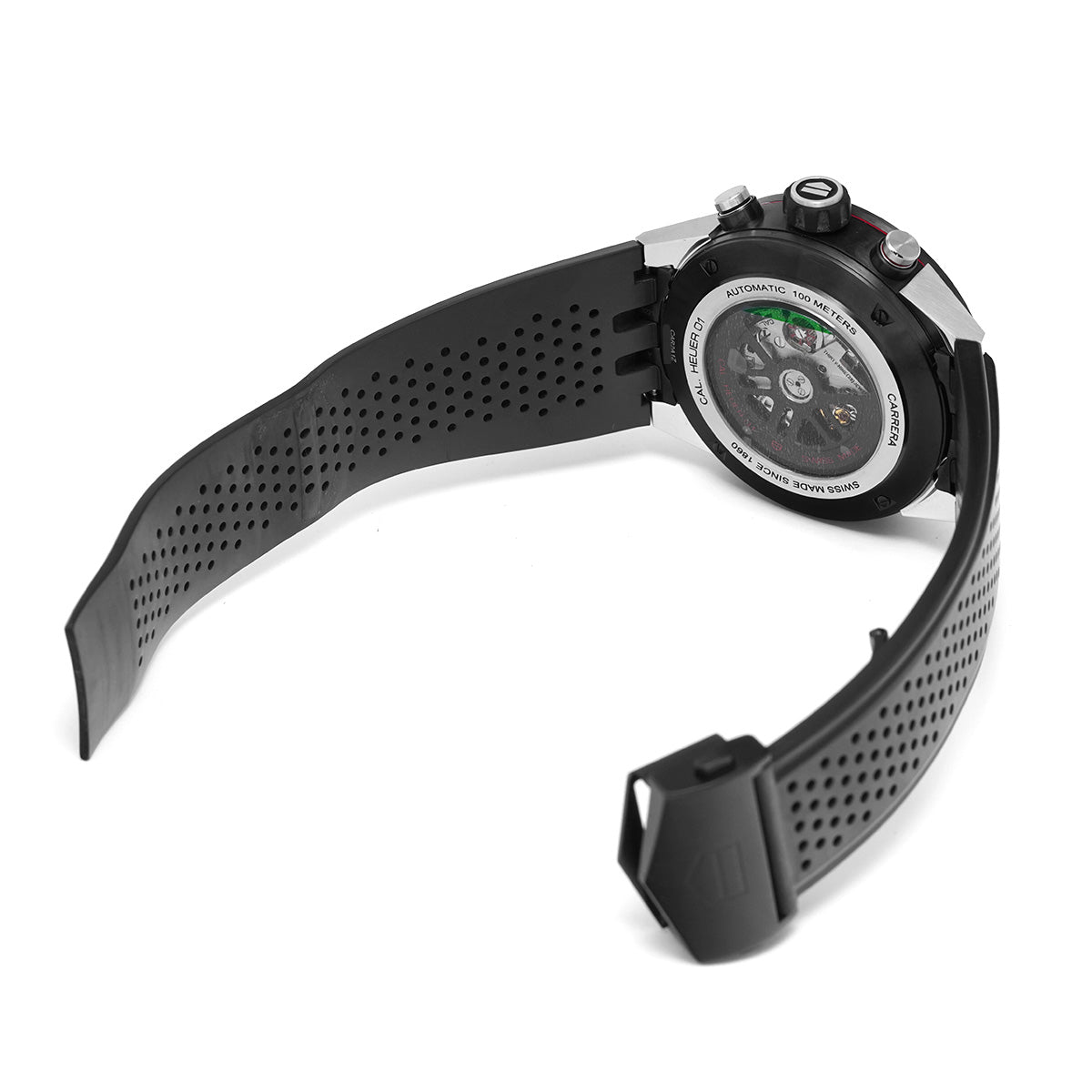 CARRERA CALIBRE HEUER 01 Chronograph CAR2A1Z.FT6044 Black TAG HEUER Men's [Pre-Owned].