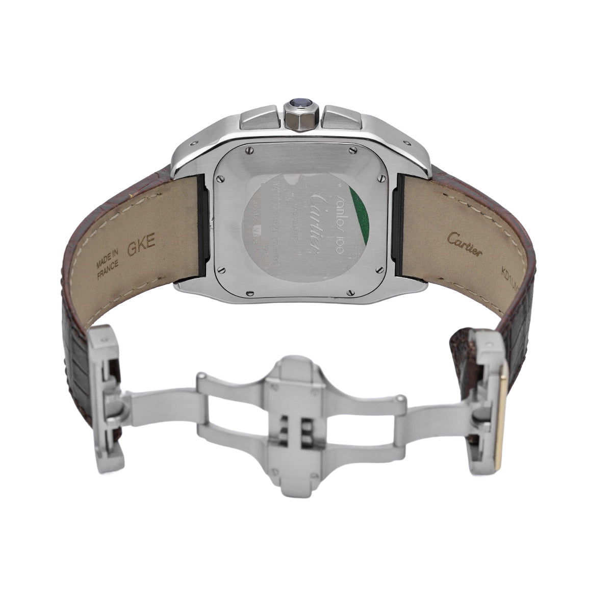 Santos 100 Chronograph XL W20091X7 Silver CARTIER Men's [Pre-Owned]