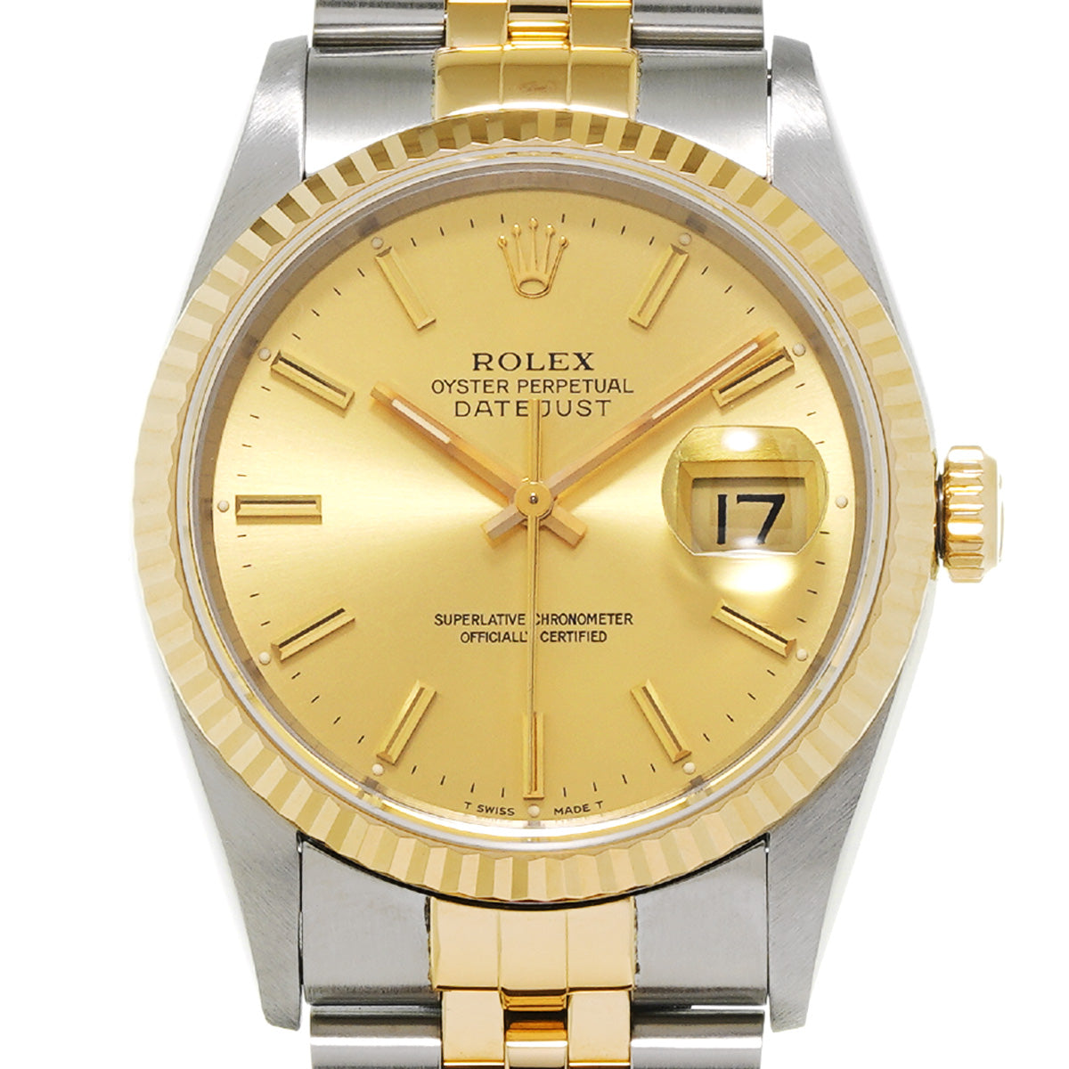 Datejust 16233 S (manufactured circa 1994) Champagne ROLEX Men's [Pre-Owned].