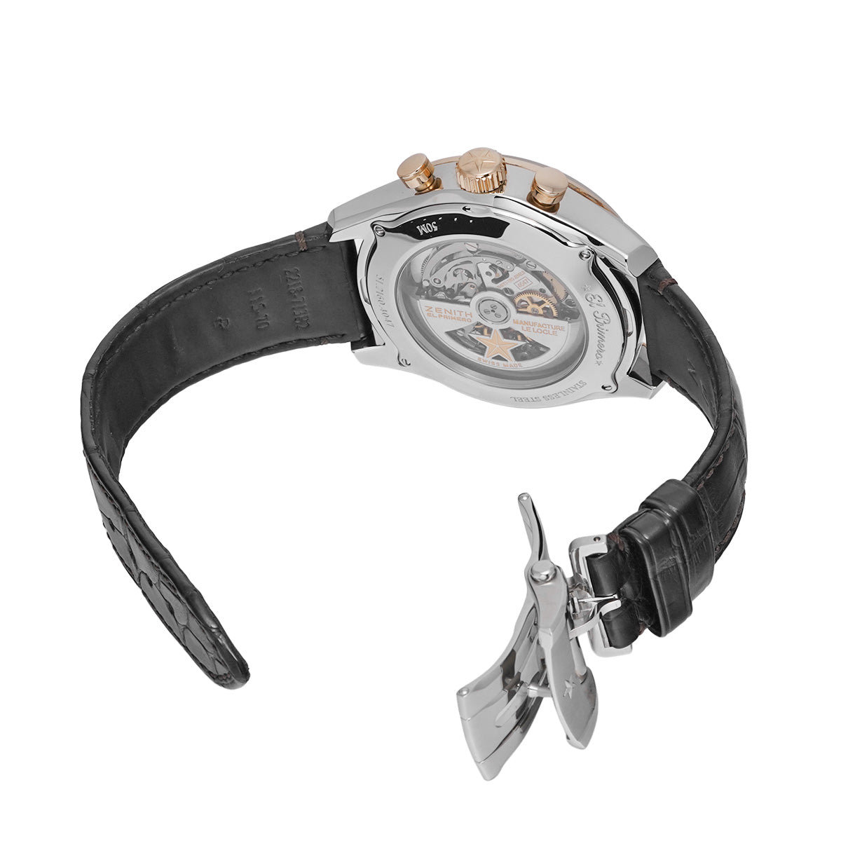 Chronomaster El Primero Open Moon &amp; Sunphase 51.2160.4047/01.C713 Silver ZENITH Men's [Pre-owned]