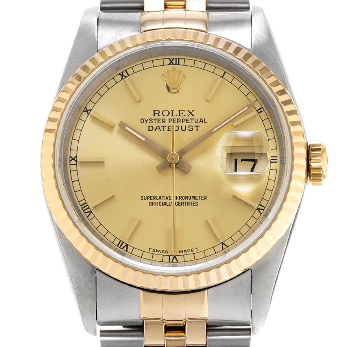 Datejust 16233 L (manufactured circa 1988) Champagne ROLEX Men's [Pre-Owned].