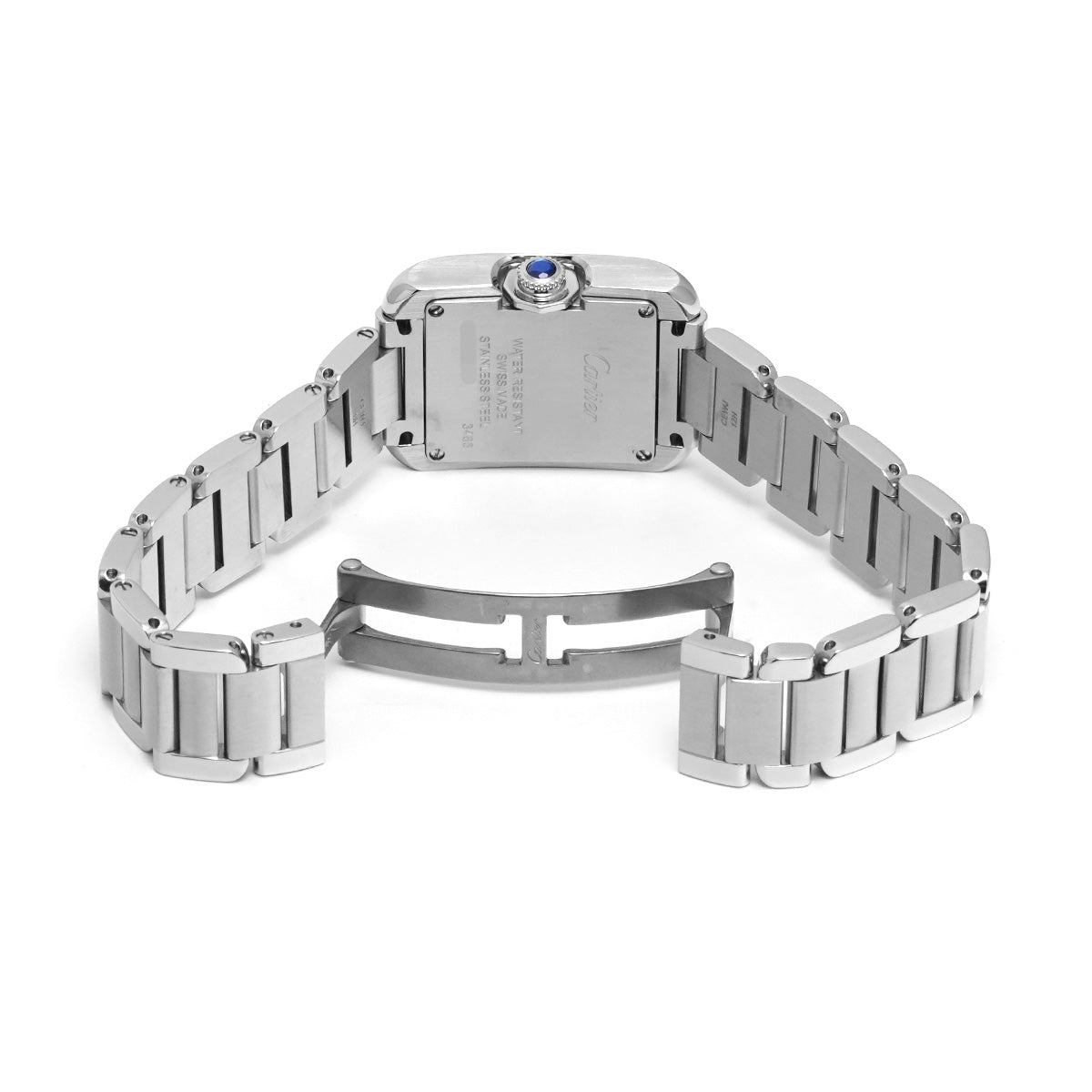 Tank Anglaise SM W4TA0003 Silver/Diamond CARTIER Ladies [Pre-owned]