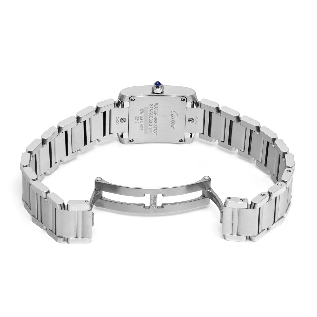 Tank Francaise SM WE110006 Silver / Diamonds CARTIER Ladies [Pre-owned]