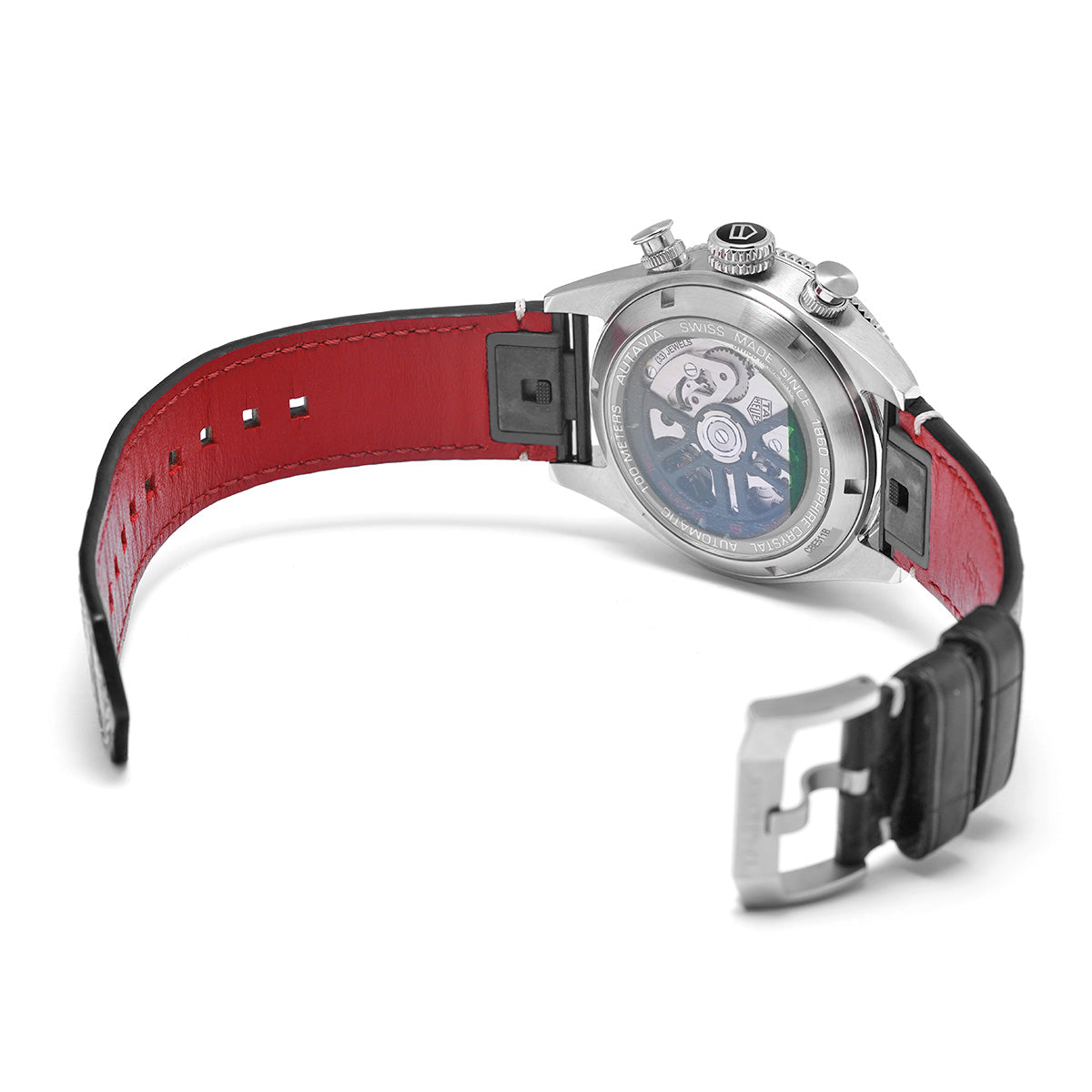 Autavia Calibre Heuer 02 Flyback Chronograph Chronometer CBE511B.FC8279 Silver/Black TAG HEUER Mens [Pre-Owned]