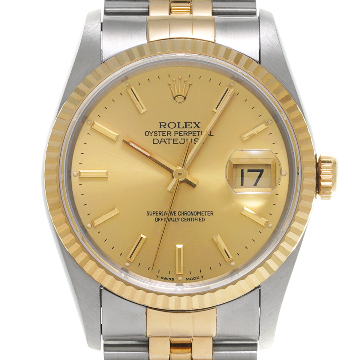 Datejust 16233 X (manufactured circa 1991) Champagne ROLEX Men's [Pre-Owned].