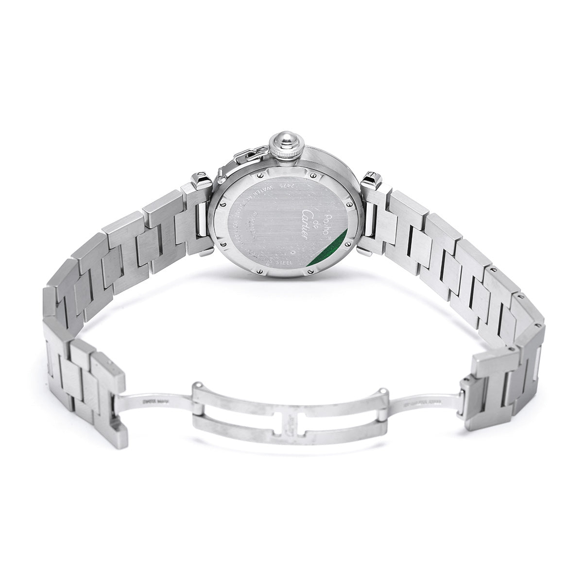 Pasha C Big Date W31055M7 White CARTIER Unisex [Pre-Owned].