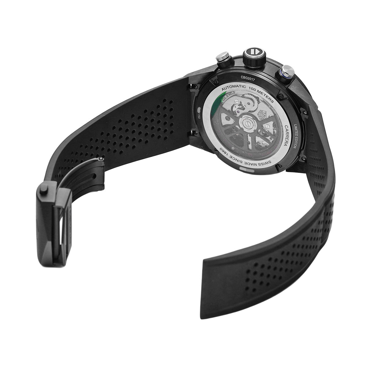 CARRERA Calibre Heuer 02 Chronograph CBG2017.FT6143 Black TAG HEUER Men's [Pre-Owned].