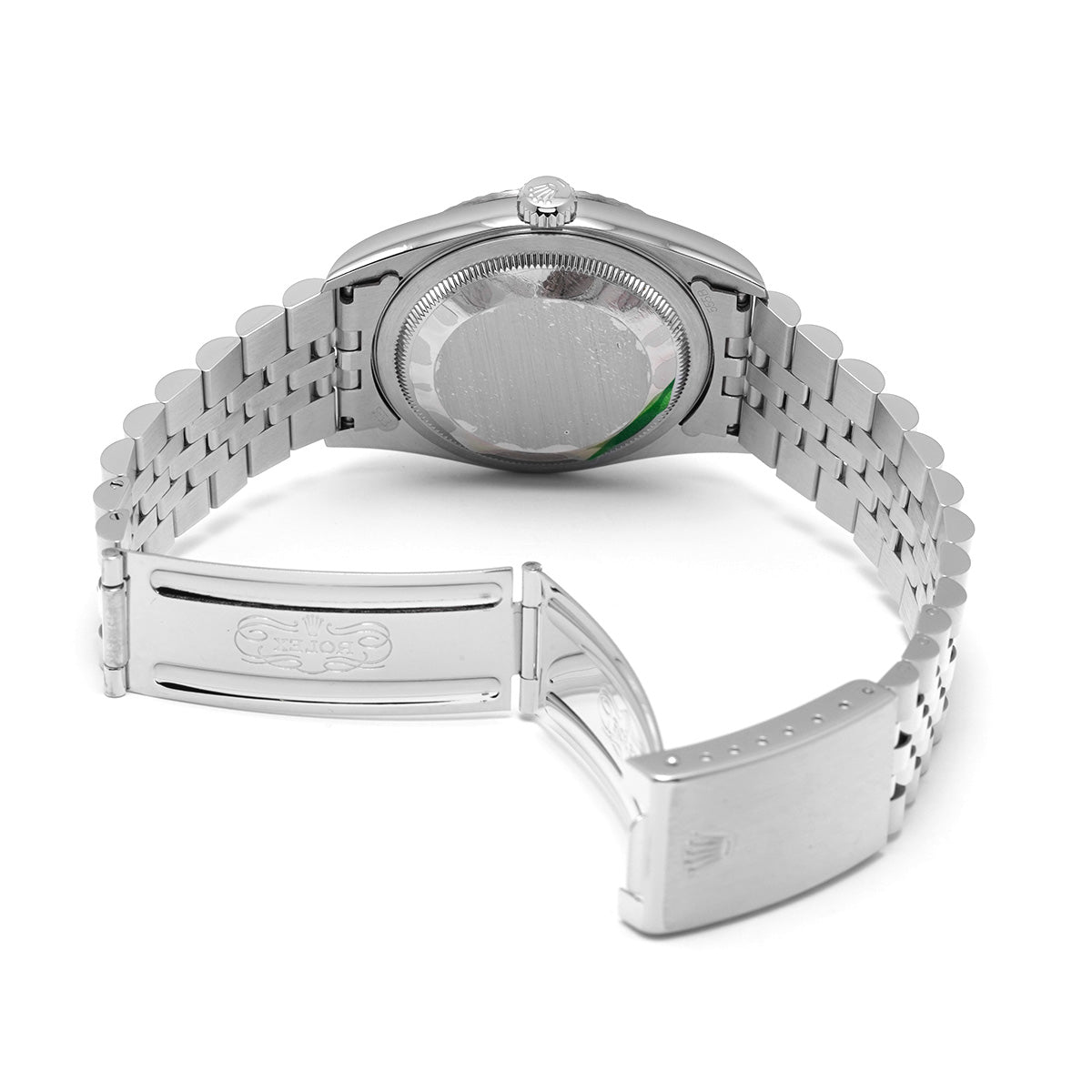 DATE JUST 16234G U (manufactured circa 1997) Silver/Diamond ROLEX Men's [Pre-Owned].