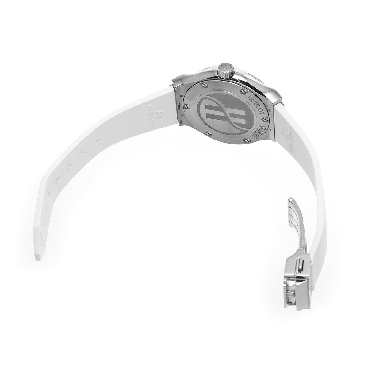 Classic Fusion Titanium White Diamond 581.NE.2010.RW.1104 White HUBLOT Ladies [Pre-Owned]