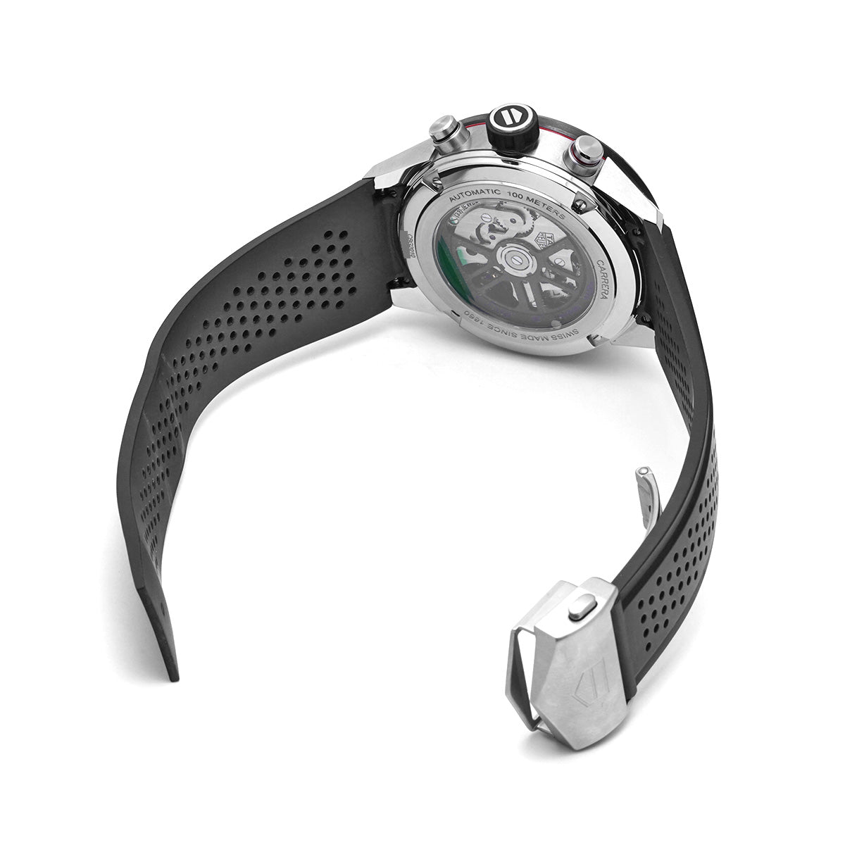 CARRERA Calibre Heuer 02 Chronograph CBG2010.FT6143 Black TAG HEUER Men's [Pre-Owned].