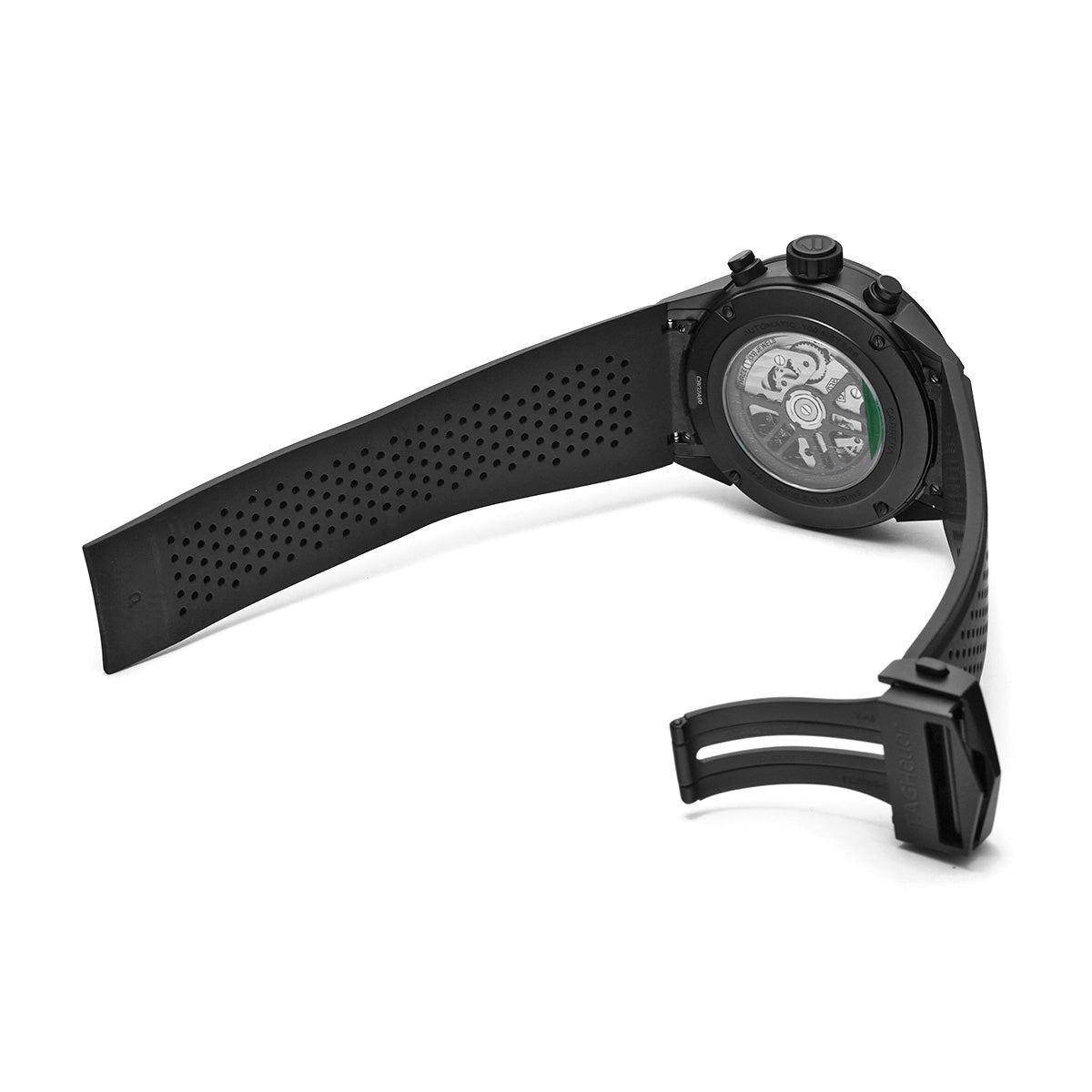 CARRERA CALIBRE HEUER 02 Chronograph CBG2A90.FT6173 Black TAG HEUER Men's [Pre-Owned].