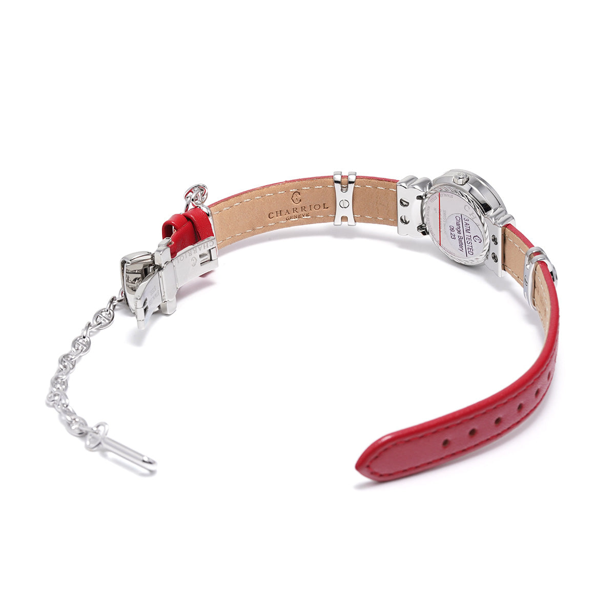 Saint Tropez Colors 028SRD1.365.573 Red MOP/Diamond CHARRIOL Ladies [Pre-Owned].