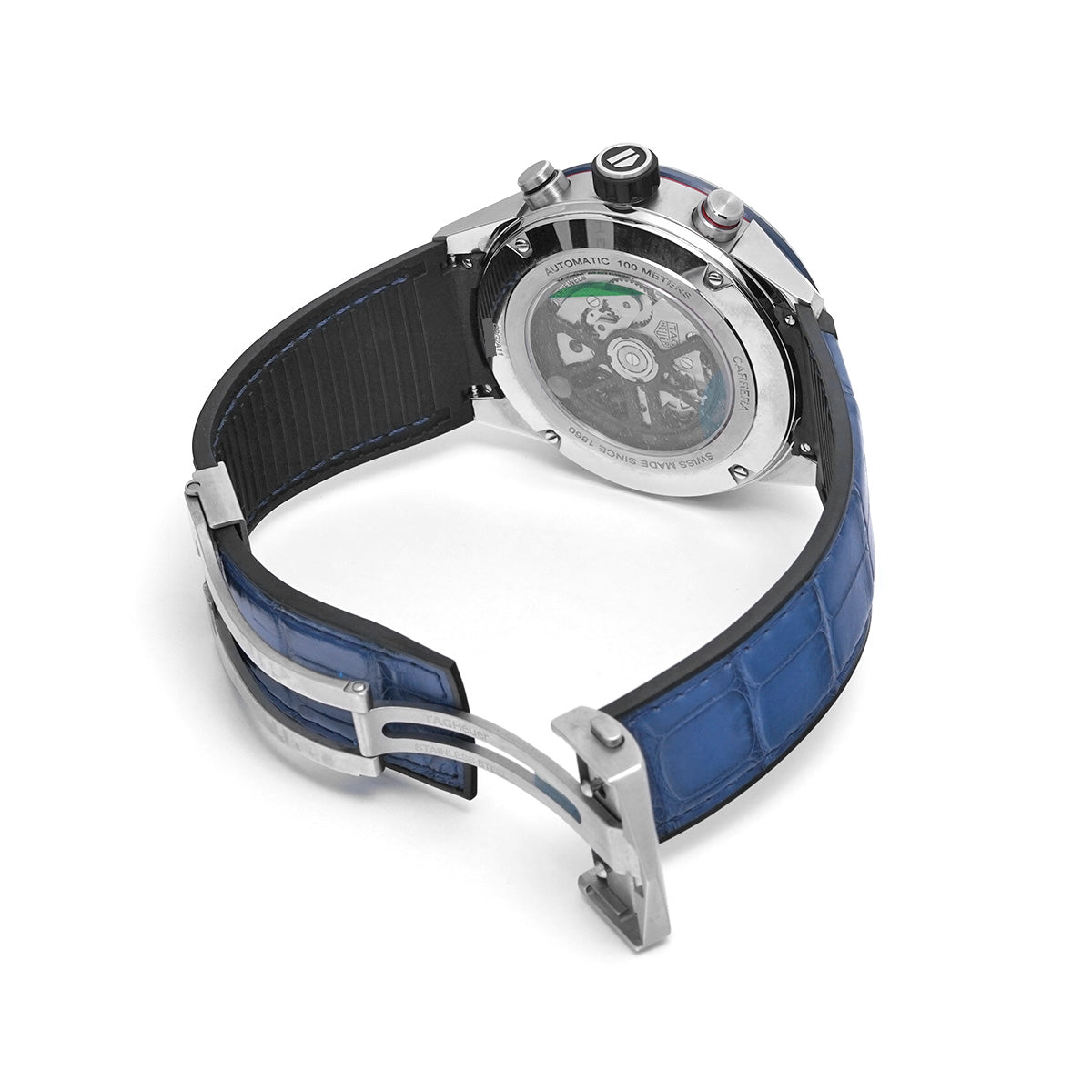 CARRERA Calibre Heuer 02 Chronograph CBG2A11.FC6460 Blue TAG HEUER Men's [Pre-Owned].