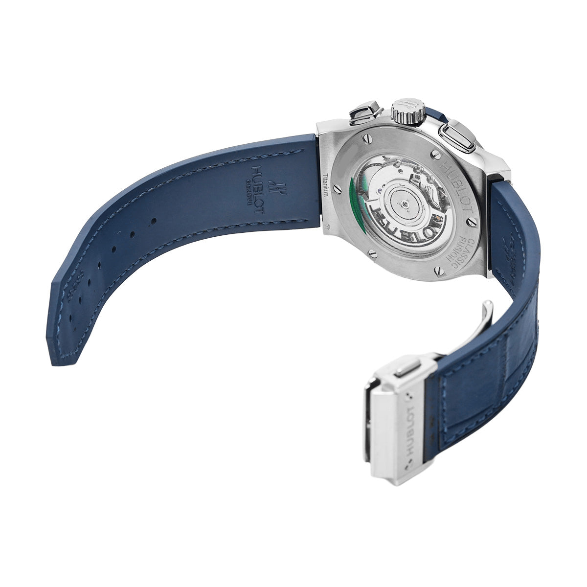 Classic Fusion Chronograph Titanium Blue 541.NX.7170.LR Blue HUBLOT Men's [Pre-Owned]