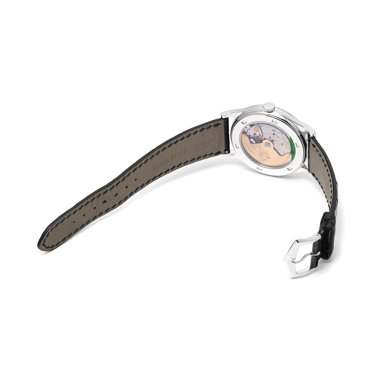 Calatrava 5297G-001 Black/Diamond PATEK PHILIPPE Men's [Pre-Owned].