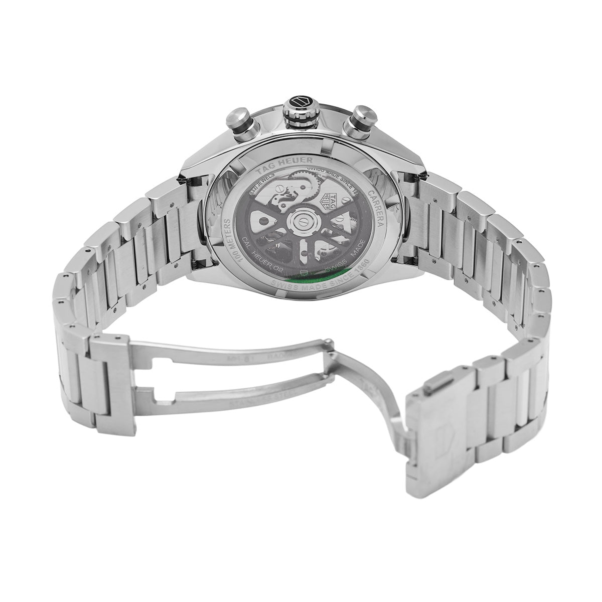 CARRERA Calibre Heuer 02 Chronograph CBN2A1A.BA0643 Blue TAG HEUER Men's [Pre-Owned].