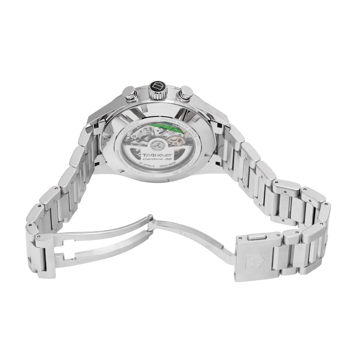 CARRERA Calibre 36 Chronograph Flyback CAR2B11.BA0799 Gray/Silver TAG HEUER Mens [Pre-Owned]