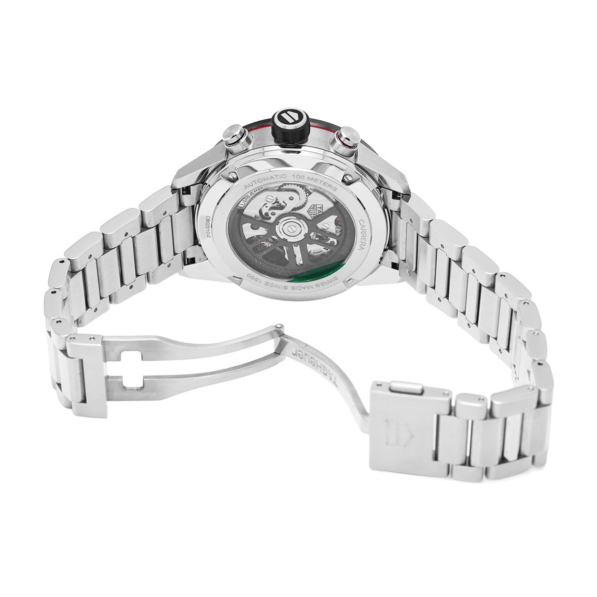 CARRERA Calibre Heuer 02 Chronograph CBG2010.BA0662 Black TAG HEUER Men's [Pre-Owned].