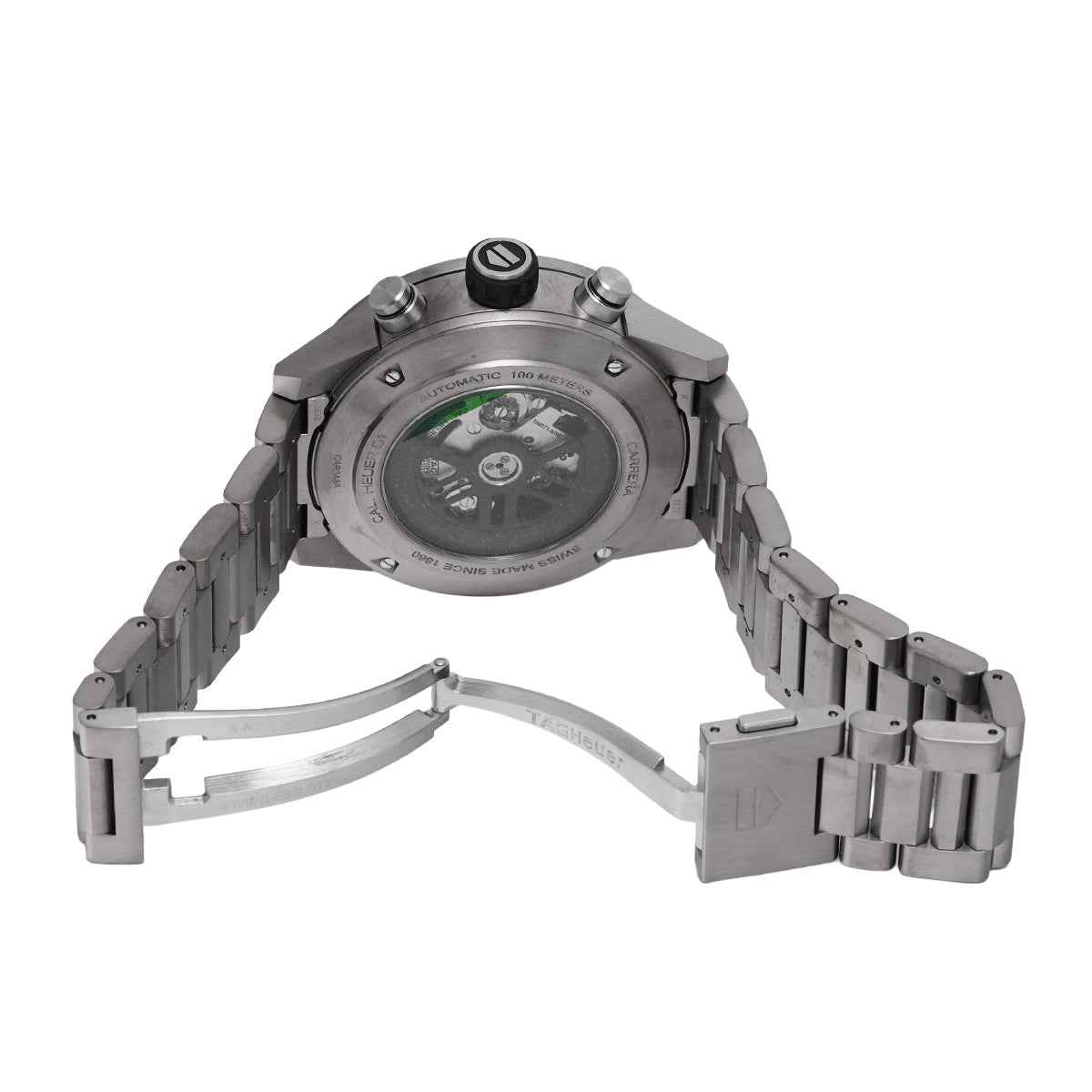 CARRERA CALIBRE HEUER 01 Chronograph Grey Phantom CAR2A8A.BF0707 Black TAG HEUER Mens [Pre-Owned].