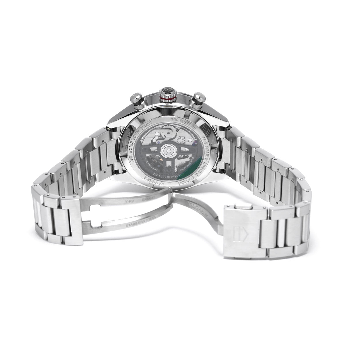 Carrera Calibre Heuer 02 Chronograph Porsche CBN2A1F.BA0643 Gray/Black TAG HEUER Men's [Pre-Owned].