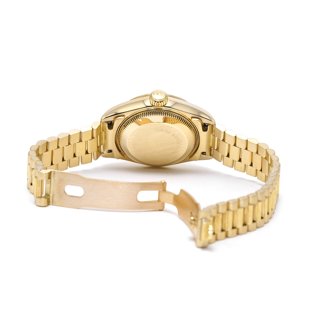 DATE JUST BARK 69278G L (manufactured circa 1989) Champagne/Diamond ROLEX Ladies [Pre-Owned].