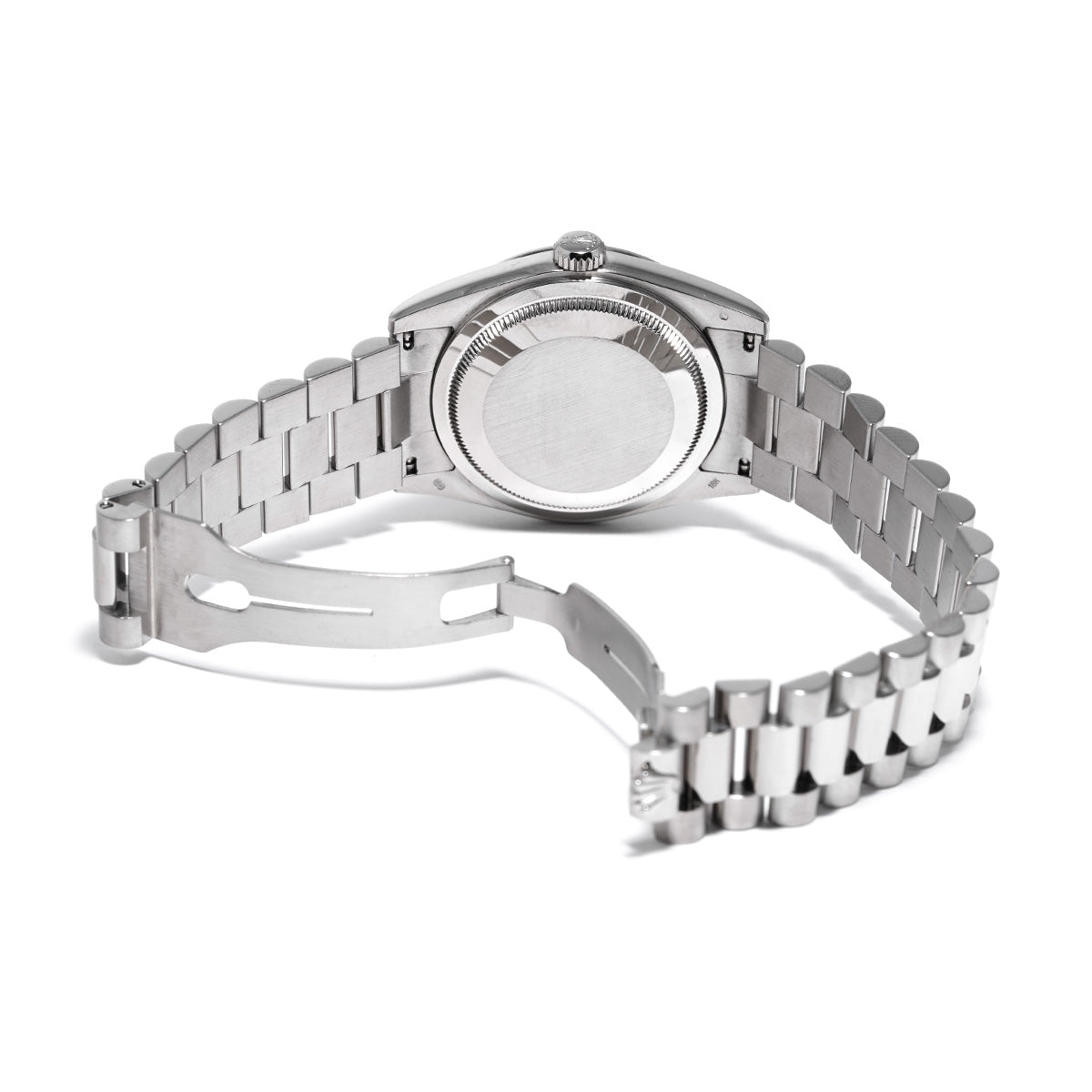 Day Date 118209A P (manufactured circa 2000) Silver/Diamond ROLEX Men's [Pre-Owned].