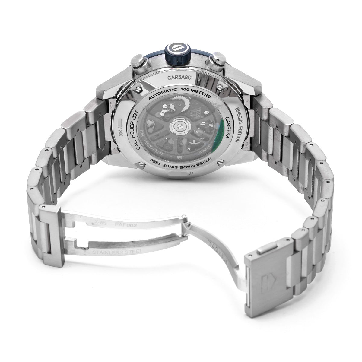 CARRERA Calibre Heuer 02T Chronograph Tourbillon CAR5A8C.BF0707 Blue TAG HEUER Men's [Pre-Owned].