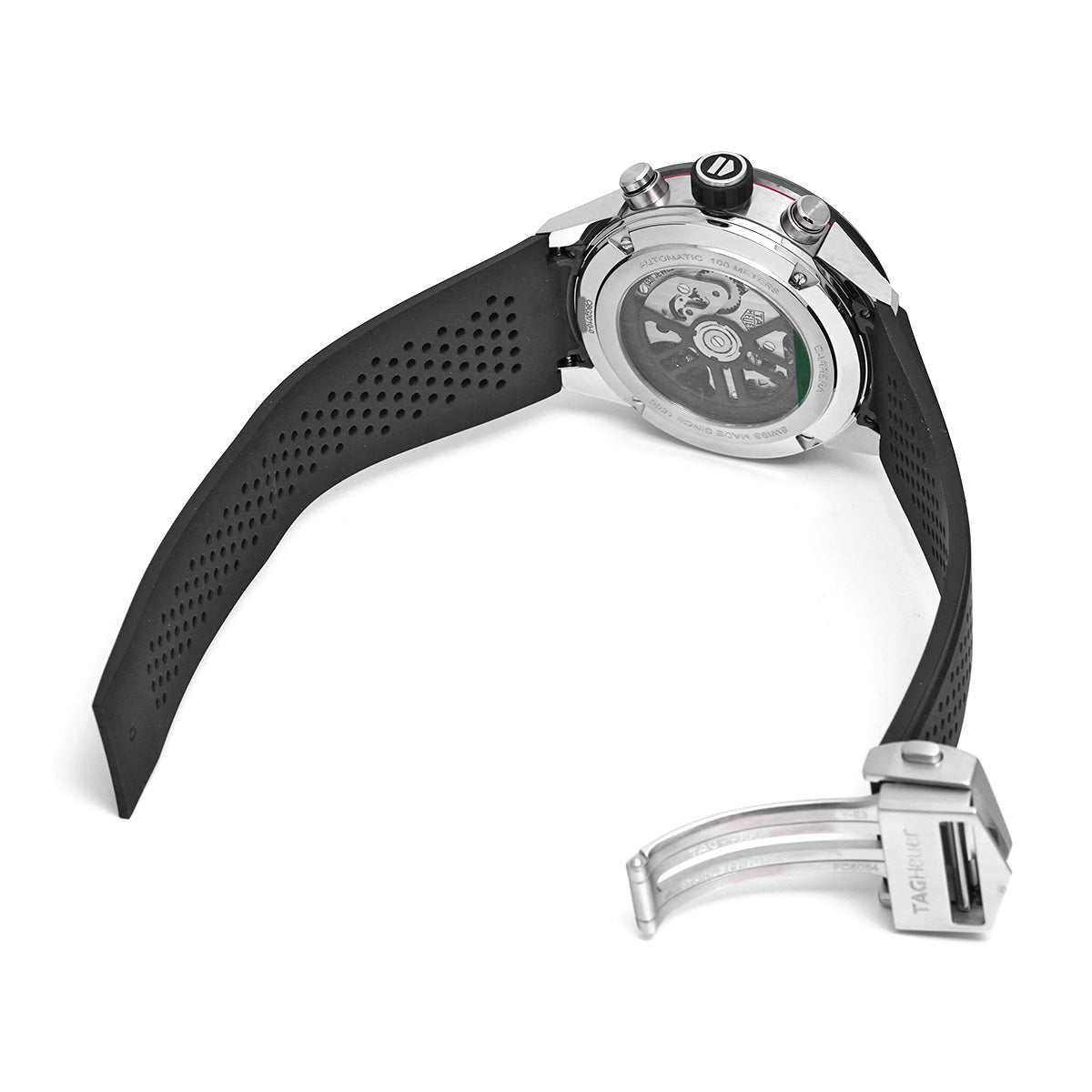 CARRERA Calibre Heuer 02 Chronograph CBG2010.FT6143 Black TAG HEUER Men's [Pre-Owned].